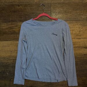 Tommy Hilfiger Pastel Blue Long Sleeve Tee with Soft Fabric